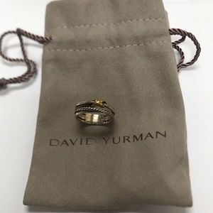 David Yurman X Gold Crossover Ring